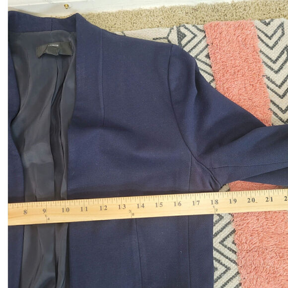 J. CREW 365 NAVY OPEN FRONT BLAZER, SZ 8 - Picture 11 of 13